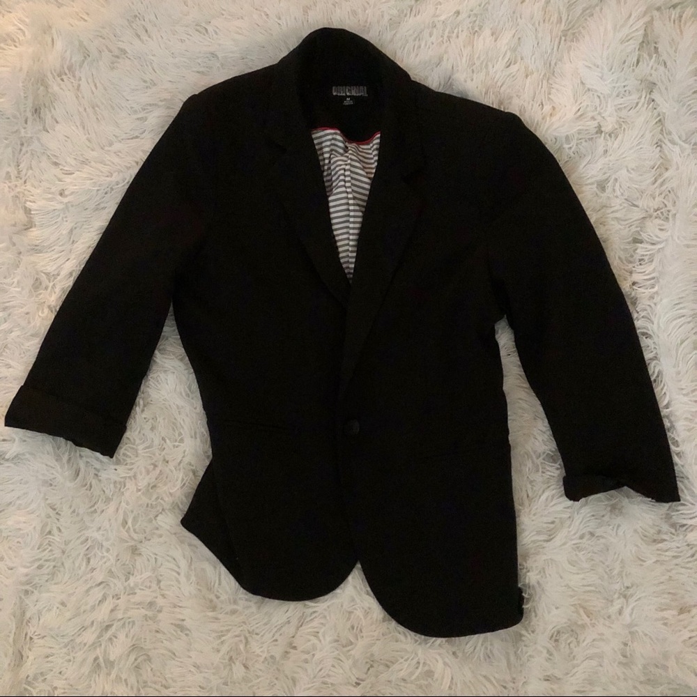 Nicole Miller 3/4 Sleeve Black Blazer Size Medium